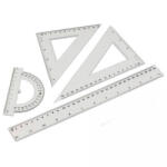  Vonalzókészlet, 30cm, vonalzó, szögmérő, 45° és 60° háromszög vonalzók 4 db/csom (526-4) - iroda-ellatas