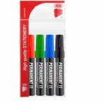 ICO Alkoholos marker készlet, 3mm, kerek hegyű Ico 11, 4 klf. szín (9580007001) - iroda-ellatas