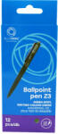 BLUERING Golyóstoll 0, 8mm, nyomógombos műanyag zöld test, Bluering® Z3, írásszín zöld - iroda-ellatas