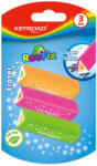 Keyroad Radír, PVC mentes 3 db/bliszter Keyroad Roo Fix vegyes színek (KR971813) - iroda-ellatas