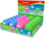 Keyroad Hegyező 1 lyukú radírral és porkefével 24 db/display Keyroad Rocky Docky vegyes színek (KR972128) - iroda-ellatas