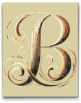  Festés számok szerint - B betű Méret: 40x50cm, Keretezés: Kartonlemezen