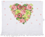Clayre & Eef Prosop de maini si fata bumbac multicolor Inimioara 40x66 cm (CT033) Prosop