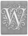  PontPöttyöző - W betű Méret: 30x40cm, Keretezés: Műanyagtáblával, Szín: Fekete