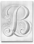  PontPöttyöző - B betű Méret: 30x40cm, Keretezés: Keret nélkül (csak a vászon), Szín: Fekete