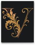  Festés számok szerint - V betű Méret: 40x50cm, Keretezés: Kartonlemezen