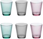FLORINA Set 6 pahare MALEAU, sticla, multicolore, 240 ml Pahar