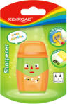 Keyroad Hegyező, 2 lyukú, radírral, 1 db/bliszter, Keyroad 2in1, vegyes színek (KR972118) - veryjet