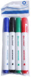 BLUERING Flipchart marker készlet, rostirón vizes vágott végű 1-4mm, Bluering®, 4 klf. szín (JJ20572C-4) - officefirst