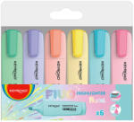 Keyroad Szövegkiemelő készlet vágott hegyű, lapos test 6 db/bliszter Keyroad FluoPastel pasztell színek (KR972174) - officefirst