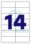 Bluering Etikett címke, 105x42, 4mm, 100 lap, 14 címke/lap Bluering® (BRET119) - officefirst