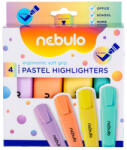 Nebulo Szövegkiemelő készlet, Nebulo, 4 klf. pasztell szín (SZK-4-PSZ) - veryjet