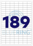 Bluering Etikett címke, 25, 4x10mm, 100 lap, 189 címke/lap Bluering® (10295) - officefirst