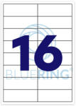 Bluering Etikett címke, 105x37mm, 100 lap, 16 címke/lap Bluering® (BRET123) - officefirst