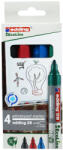 edding Táblamarker készlet, 1, 5-3mm, kerek Edding 28 EcoLine, 4 klf. szín (4-28-4) - veryjet
