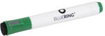 BLUERING Táblamarker 3mm, mágneses, táblatörlővel multifunkciós Bluering® zöld (20576) - officefirst