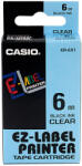Casio Feliratozógép szalag XR-6X1 6mmx8m Casio víztiszta/fekete (XR6X1) - officefirst