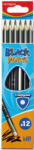 Keyroad Grafitceruza HB, radíros, háromszögletű 12 db/bliszter Keyroad Black (KR971550) - veryjet