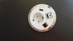 ABL SURSUM Priza rotunda in desk - Port El - 1 Shucko, 1 USB A+C, 1xRJ45, Cat6A 1xUSB (portel121212)