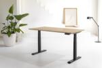  Birou reglabil pe inaltime TerrA8 PRO BLACK- 2 motoare, profil patrat, culoare Negru, Blat configurabil (Dimensiune blat: 137x67 cm, Culoare blat: Alb 25mm) (A8PROBK137WH)