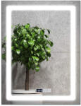 Italbox Oglinda baie cu LED, dezaburire, buton touch, ceas si termometru, 60x80 cm (TEMP0034)
