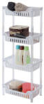 Feridras Raft 4 etajere, plastic, alb, 31.2 x 19 x 82.5 cm (790004)