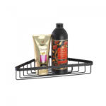 Feridras Etajera de colt cu 1 raft, Chic, Negru (015510)