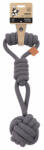 M-PETS kötéljáték fogantyús labda 36cm szürke (24) (M10653513)