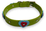 Mpets szívecskés nyakörv L 2, 5x40-50cm zöld (M10808399D)