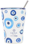 Estia Home Art Coffee Mug Save The Aegean Reciclabil Pahar Termos Oțel inoxidabil Fără BPA 350ml Spirit Of Luck cu Pai 01-31749 (01-31749)
