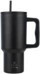 Estia Home Art Straw Tumbler XL Save the Aegean Reciclabil Pahar cu Mâner Termos Oțel Inoxidabil Fără BPA 900ml Negru Midnight cu Pai și Mâner 01-32111 (01-32111)