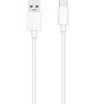  USB töltő- és adatkábel, USB Type-C, 100 cm, 65W, gyorstöltés, Realme, fehér, gyári - csontosteam