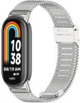  Xiaomi Mi Smart Band 8 / 9, fém pótszíj, milánói stílus, TP MilaneseBand, ezüst - csontosteam