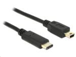Delock Кабел USB Type-C 2.0 мъжки > USB 2.0 Type Mini-B мъжки 2m Черен, 111060, Кабел (83336) (83336)