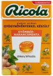 Ricola svájci alpesi cukormentes gyömbér-narancsmenta cukorkák - 40 g