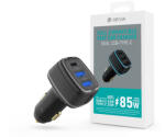DEVIA Extreme Speed 2x USB-A / USB-C Autós Töltő - Fekete (85W)