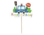  Rendőr Happy Birthday Beep torta dekoráció 13 cm (MLG172263) - csinimini