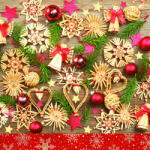  Karácsony Wooden Decorations szalvéta 20 db-os 33x33 cm (PKK016194) - csinimini