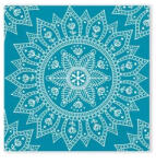  Mandala Petrol White szalvéta 20 db-os, 33x33 cm FSC (PNN96634) - csinimini