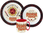  Stranger Things étkészlet, micro műanyag szett bögrével 350 ml (STF22258) - csinimini
