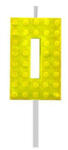  Építőkocka 0-ás Yellow Blocks tortagyertya, számgyertya (MLG132915E)