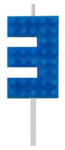  Építőkocka 3-as Blue Blocks tortagyertya, számgyertya (MLG132748C)