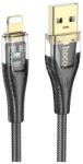 hoco. U121_USB_L_B 1, 2m USB/Lightning fekete adat- és töltőkábel (U121_USB_L_B)