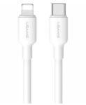 USAMS SJ610USB01 1m Type-C/Lightning 20W PD fehér adat- és töltőkábel (SJ610USB01)