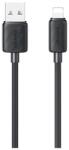 USAMS SJ689USB01 1m USB/Lightning fekete adat- és töltőkábel (SJ689USB01)