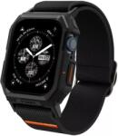 Spigen Lite Fit Pro Apple Watch 4-6/SE/SE (2022) (44 mm) / Watch 7-9 (45 mm) textíl pótszíj szilikon keret fekete (ACS07103)