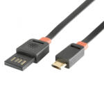 Somogyi Elektronic Home USBF 3 töltőkábel, 2 oldalú, fordítható, USB-A dugó, microUSB-B dugó, 3m, 2, 1A, adatkábel (USBF 3)