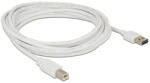 Delock Kábel EASY-USB 2.0 A - B-típusú 2m, fehér (83687) (83687)