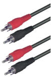 Somogyi Elektronic Audió kábel, 2 RCA dugó-2 RCA dugó, 1, 5 m (A 3X)