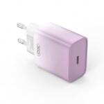 XO CE18 PD hálózati töltő USB-C 30W QC3.0 USB-C-USB-C kábellel - lila-fehér (CE18-USB-C-USB-C-lila)
